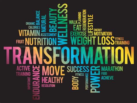 Transformation Word Cloud Fitness Stock Vector Colourbox