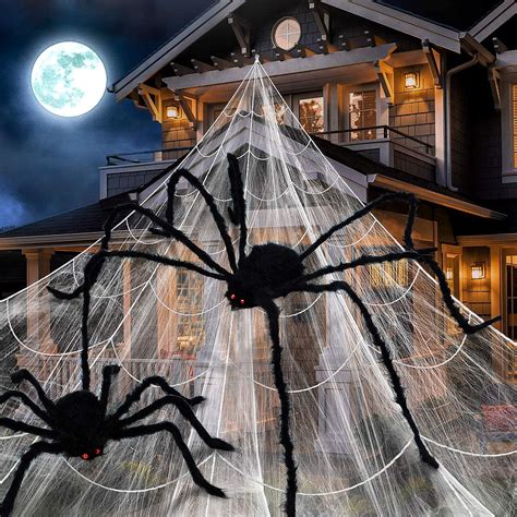 Large Halloween Decorations With Spider Web Spider