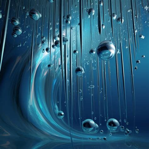 Premium Ai Image Mesmerizing 3d Water Droplet Formations