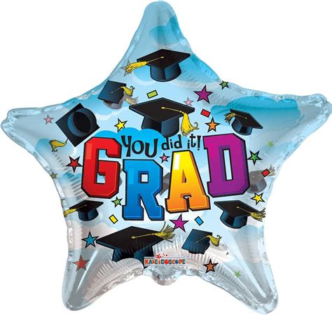 Graduation You Did It Grad Star Shaped 17 Mylar Balloons