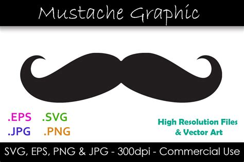 Mustache Svg Silhouette Mustache Vector Clipart By Gjsart Thehungryjpeg
