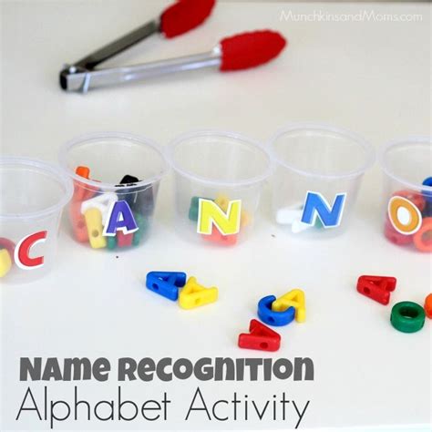 Name Recognition Alphabet Activity Munchkins And Moms Alphabet