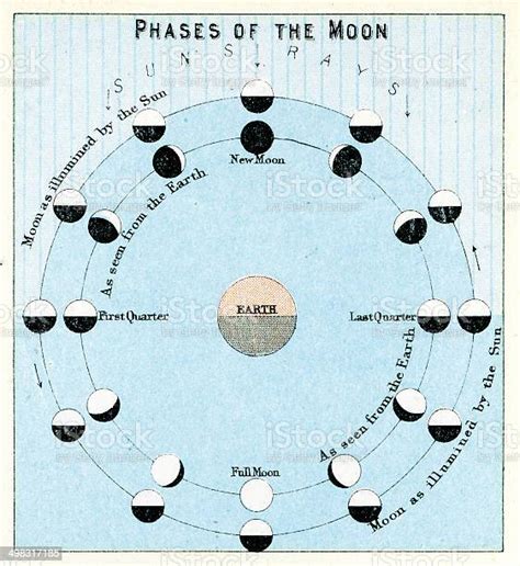 Fase Bulan Ilustrasi Stok Unduh Gambar Sekarang Bulan Langit