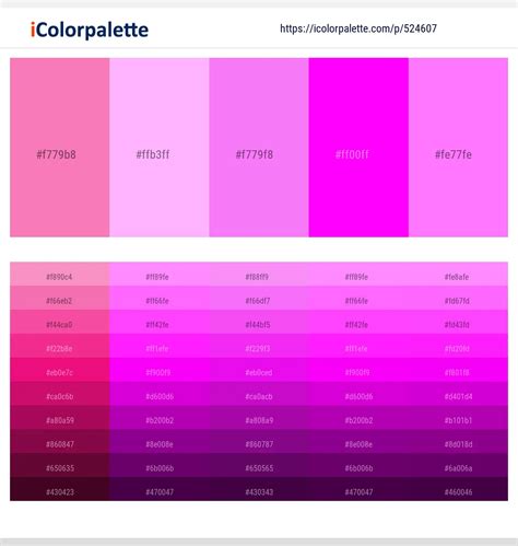 3 Latest Color Schemes With Pink And Fuchsia Color Tone Combinations