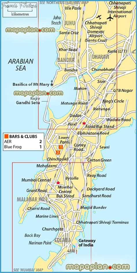 Mumbai Map Tourist Attractions Mumbai Map