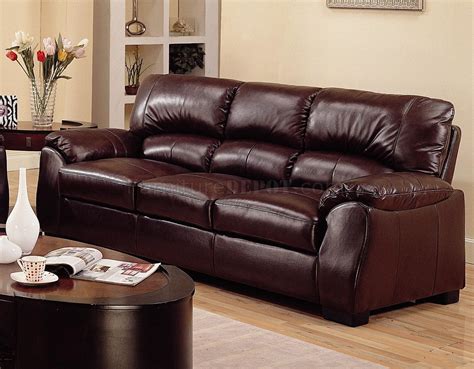 It is worn in all the right places, finally has that beautiful patina that leather gets, and is comfortable and cozy. Rich Brown Leather Match Contemporary Living Room Sofa w ...