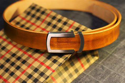 Handmade Brown Leather Belt Vegetable Tanned Cow Leather Belt For Men Lb028
