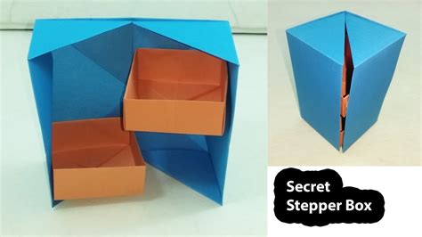 How To Make Origami Secret Stepper Box Tutorial Diy Secret Stepper