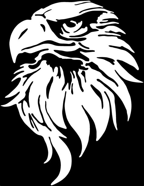 Eagle Head Silhouette Art Animal Stencil Silhouette Stencil