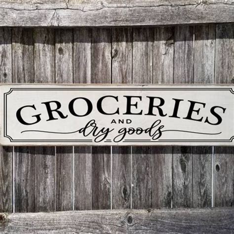 Groceries Sign Pantry Sign Farmhouse Décor Fixer Upper Home Etsy