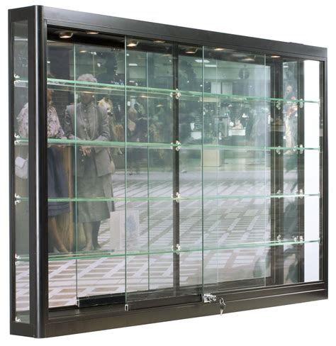 Led Wall Showcase Cabinet Z Bar Mounting Wall Mounted Display Case Jewelry Display Case Glass