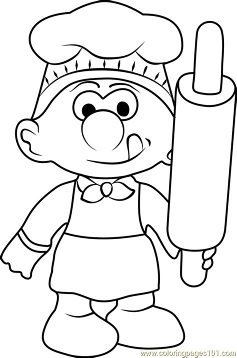 1000 x 1000 gif pixel. Baker Smurf Coloring Page - Free Smurfs: The Lost Village ...