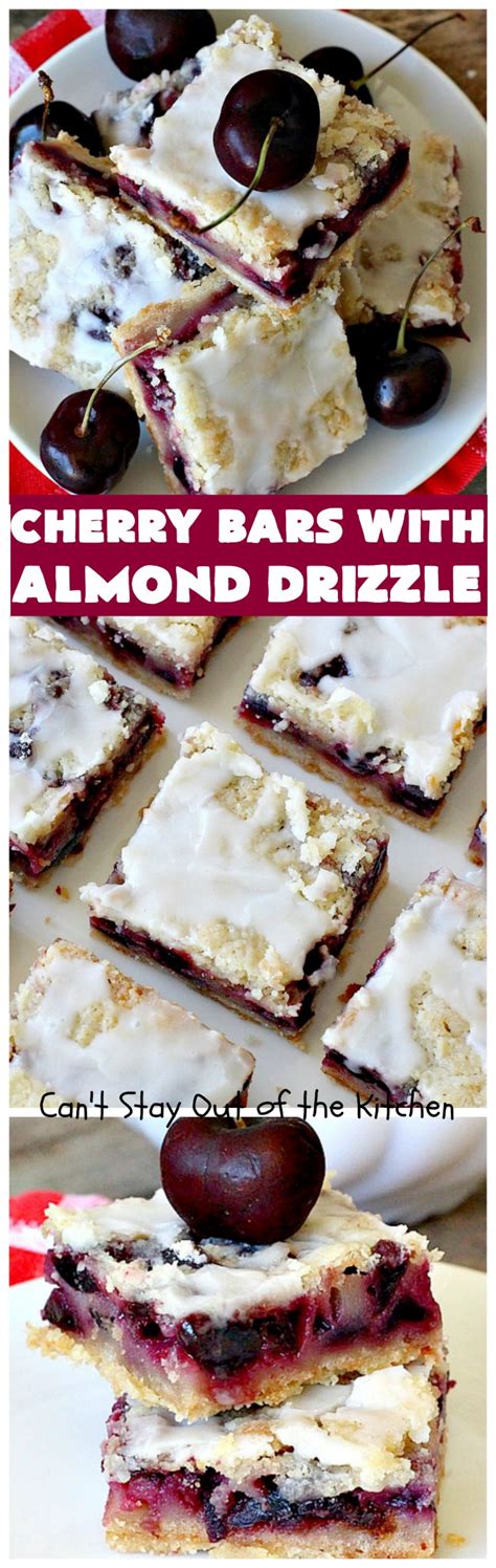 Cherry Bars With Almond Drizzle Cant Stay Out Of The