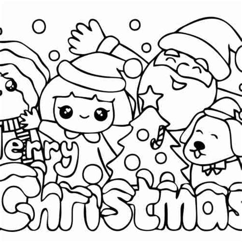 Kawaii Beautiful Christmas Coloring Pages 🐹 Free Online Coloring Pages 🍄