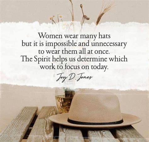 Woman Wear Many Hats Latter Day Saint Conference Quote Spring 2020