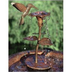 Solar bird baths are powered by a solar panel that most times, is situated in the bowl of the bird bath. Hummingbird Dripper Fountain | Bird bath fountain ...