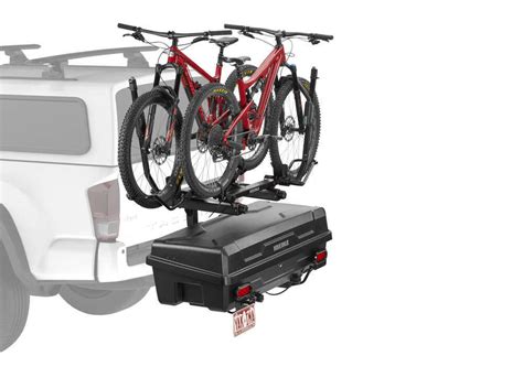 Yakima Exo System With 2 Bike Rack And Enclosed Cargo Carrier 2
