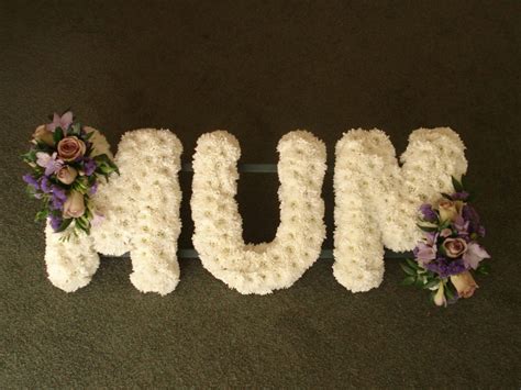Lettering Mum Funeral Tribute Flowers By Flourish