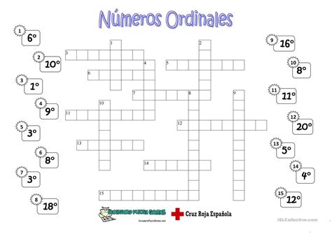 Ordinales Números Ordinales Escritura De Numeros Ordinales