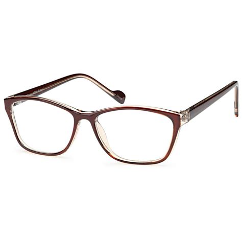 women s eyeglasses 55 16 140 brown plastic