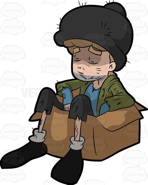 Homeless Guy Drawing Homeless Man Clip Cartoon Bin Kids Vectortoons