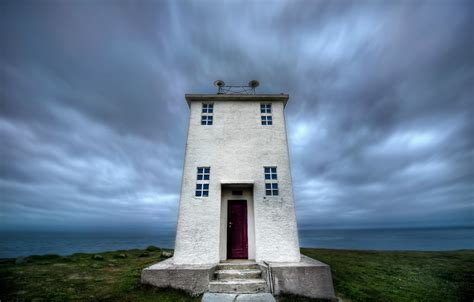 Wallpaper Sea The Sky Clouds Lighthouse Iceland Sky Sea Clouds