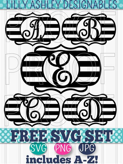Lilly Ashley Free Monogram Svg Set Of Letters