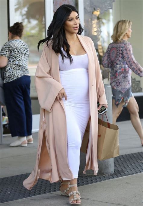 Pregnant Kim Kardashian Out Shopping In Los Angeles 08222015 Hawtcelebs