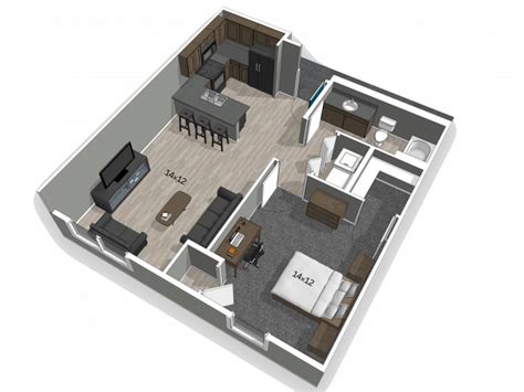 bed apartment floor plan house design ideas