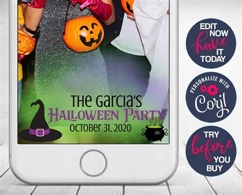 Halloween Witch Hat Cauldron Snapchat Filter Editable Etsy