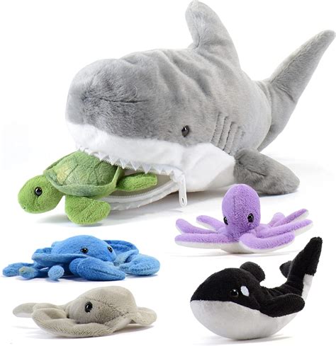 Buy Prextex 15 Shark Plush Toy Stuffed Animal With 5 Small Stuffed