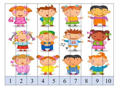Este juego es para tantos niños como sean posibles. Aprender los números del 1 al 10 con estos puzzles de ...