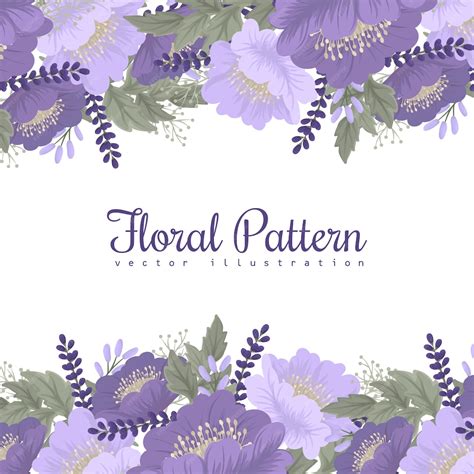 Free Vector Purple Flower On White Background