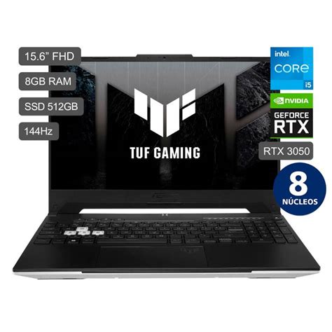 Laptop Gamer Asus Tuf Dash F15 Intel Core I5 12° Gen 8 Núcleos 8gb