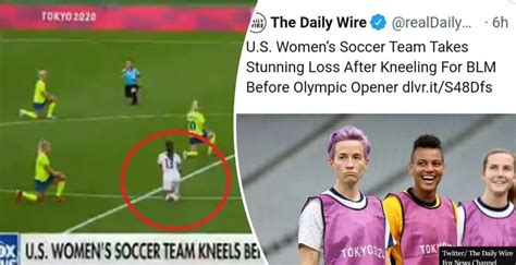 Usa Women’s Soccer Team Crushed At Olympic Opener After Kneeling For Blm During National Anthem