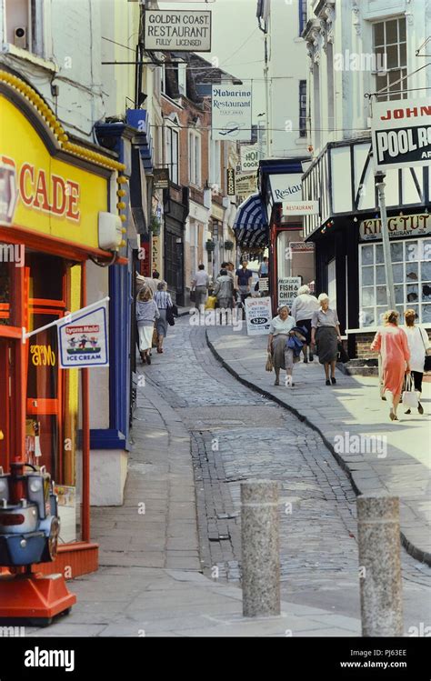 The Old High Street Folkestone Uk Circa 1980s Stock Photo Alamy