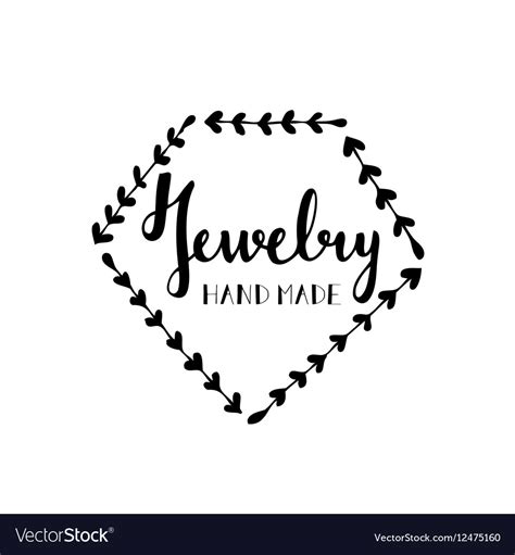 Logo For Shop Of Handmade Jewelry Royalty Free Vector Image