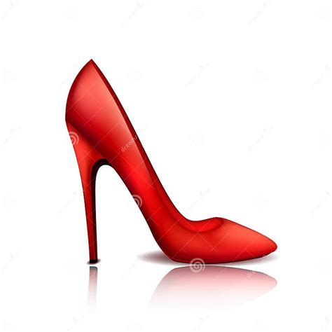 Red Stylish Female Shoe On A High Heel Stock Vector Illustration Of Circular Design 78499449