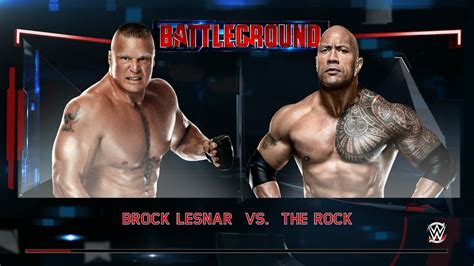 Dream Match Brock Lesnar Vs The Rock Battleground 2015 2016 Wwe