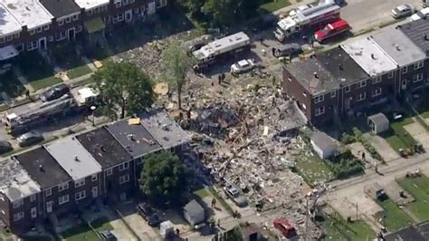 Explosion Levels 3 Baltimore Homes 1 Dead 2 Injured
