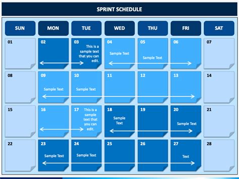 Sprint Schedule Powerpoint Template Ppt Slides