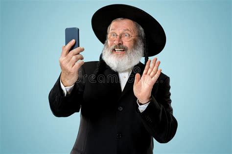 Portrait Of Old Senior Orthodox Hasdim Jewish Man Stock Photo Image