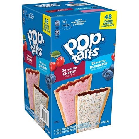 Kelloggs Pop Tart Variety Pack Blueberry And Cherry 48 Count