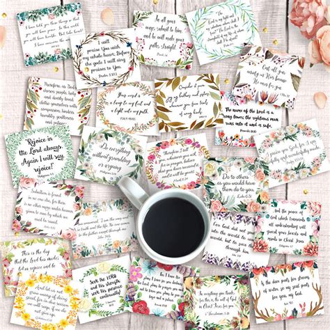 Also known as free printable scripture memory cards. 45 Printable Bible Verse Cards 3x2.5 Instant