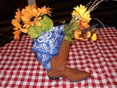 Western Party Centerpiece Western Theme Party Cowgirl Birthday Party