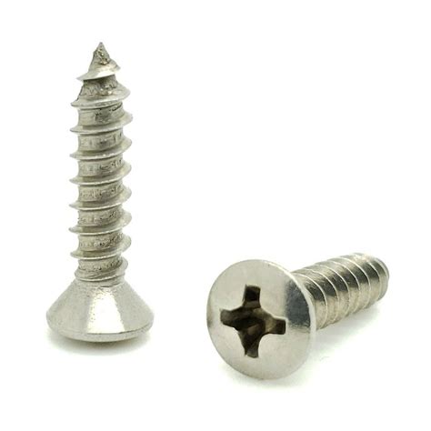 300 Qty 8 X 34 Oval Head 304 Stainless Phillips Head Wood Screws