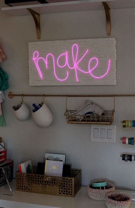 How To Make A Diy Brick And Neon Sign With El Wire Diy Neon Sign Neon