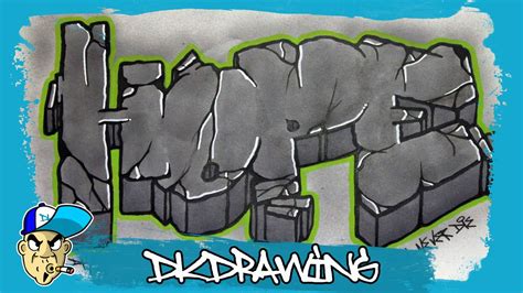How To Draw Graffiti Letters Hope Step By Step Youtube