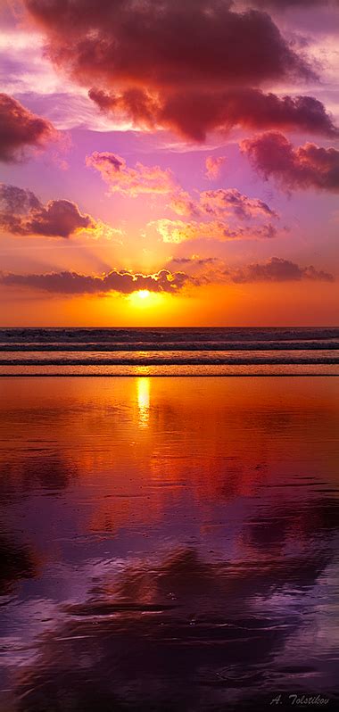 Sunset Beach In Kuta Southern Bali Indonesia • Photo