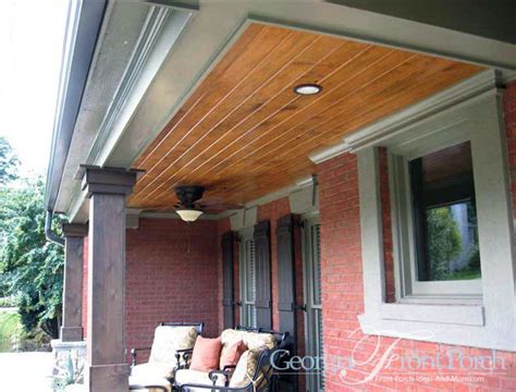 Using tongue and groove wall planks. Stylish Front Porch Designs